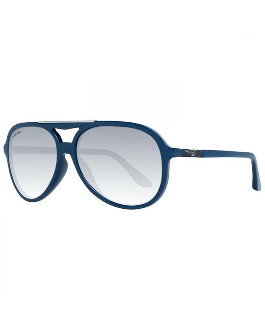 Longines Blue Aviator Sunglasses With Polarized Lenses for men