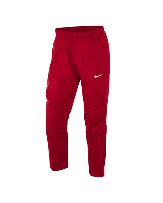 Nike Red Solid Patterned Slim Track Pants for men