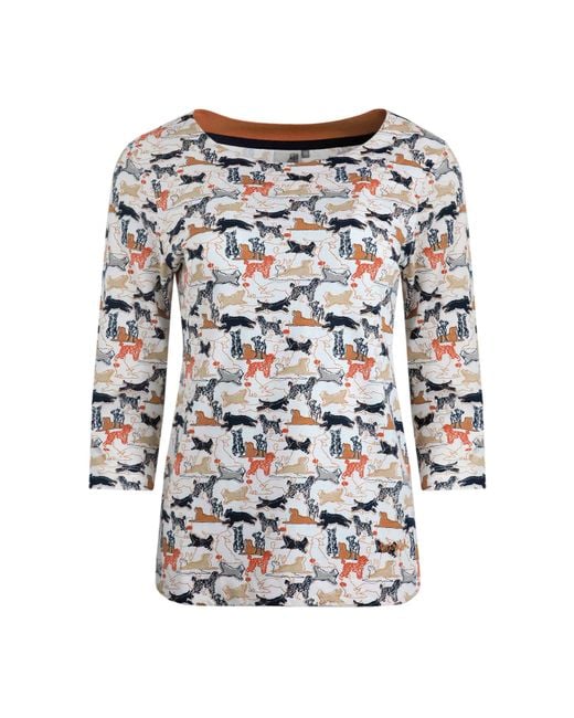 Weird Fish White Organic Cotton Dog Print T-Shirt