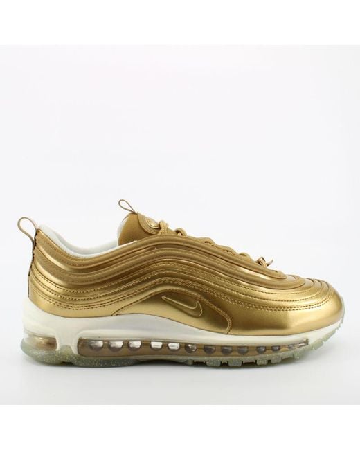 Nike Metallic Air Max 97 Qs Lace-Up Leather Trainers Cj0625 700