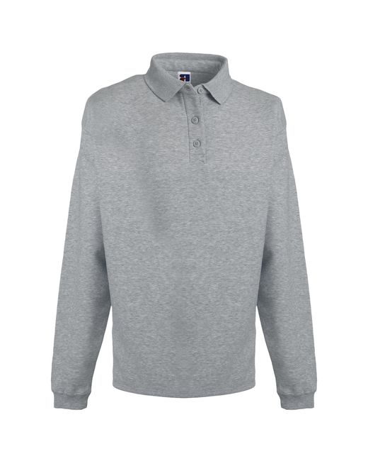 Russell Gray Europe Heavy Duty Collar Sweatshirt (Light Oxford) for men