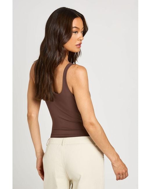 Boohoo Brown Tall Second Skin Strappy Bodysuit