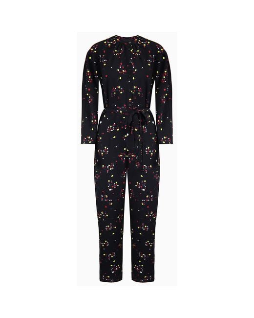 ARMANI EXCHANGE Black Patterned Jumpsuit