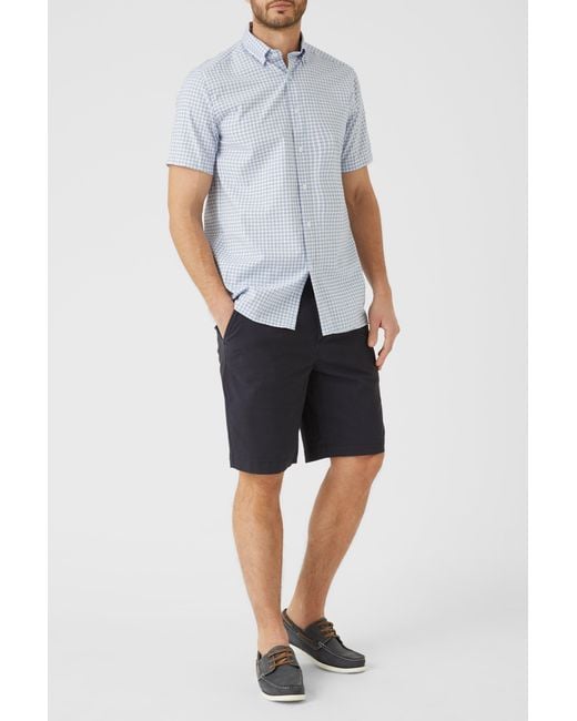 MAINE Blue Premium Chino Short for men