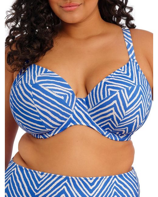 Elomi Blue Fiji Falls Plunge Bikini Top