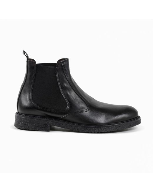 Versace 1969 Abbigliamento Sportivo Srl Milano Italia Black 19V69 Ankle Boot 043 G Vitello Nero Leather for men