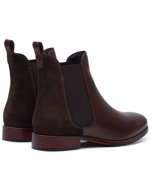 Hush Puppies Brown Colette Leather Wide Fit Flat Chelsea Boots