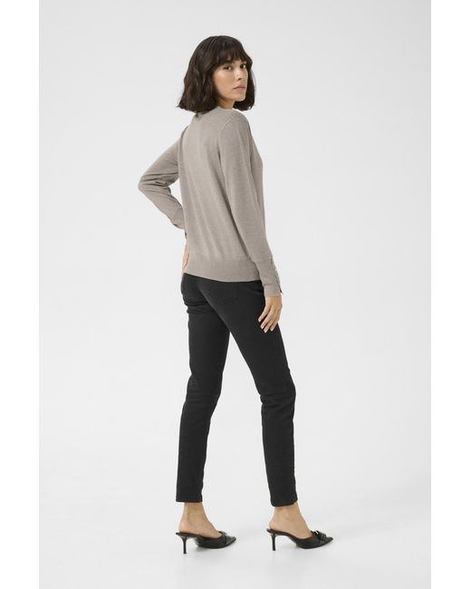 Kaffe Pullover Regular Fit Light in het Natural