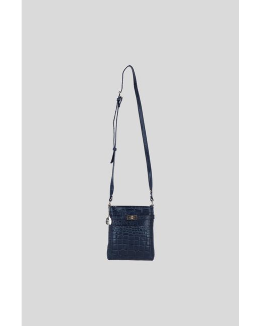 Ashwood Leather Blue Real Crossbody Bag With Adjustable Strap