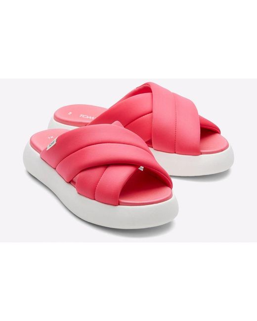 TOMS Black Alpargata Mallow Crossover Slide