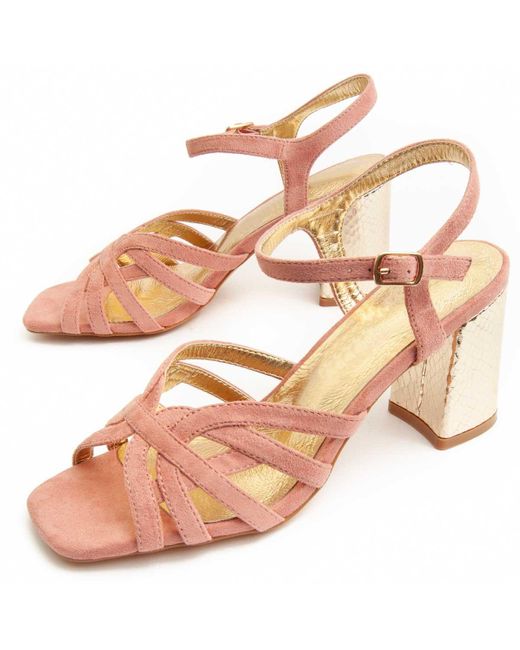 Montevita Pink Heel Sandal Sanndal25
