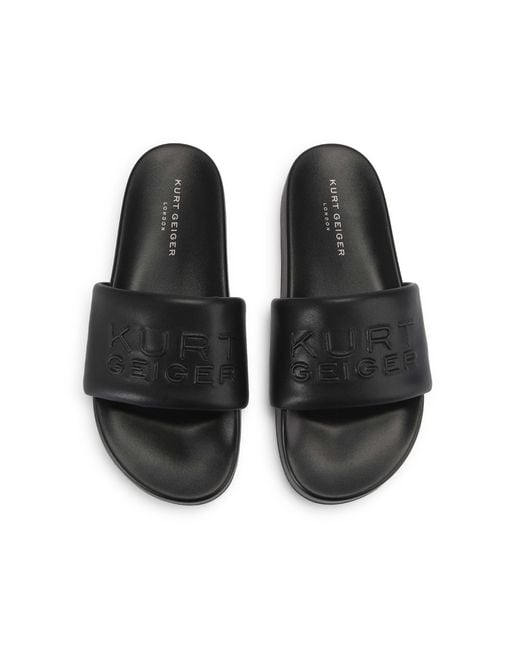 Kurt Geiger Black Stacked Slide Sandals for men