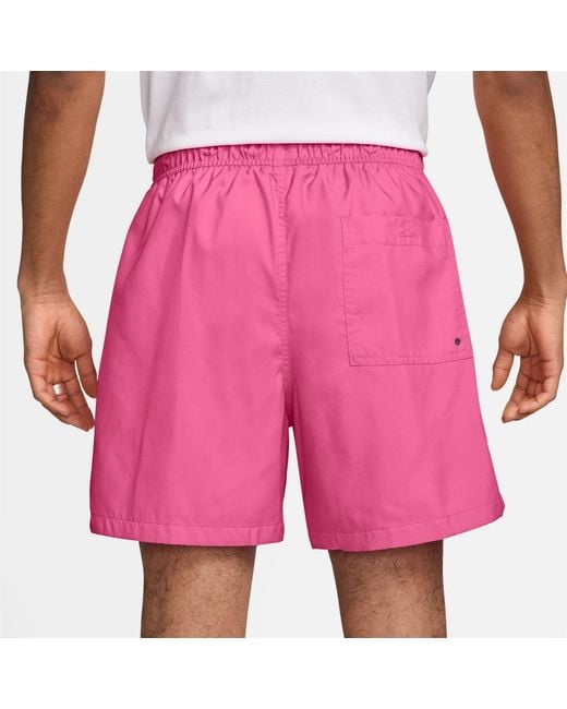 Nike Pink Club Flow Woven Tracksuit Shorts for men