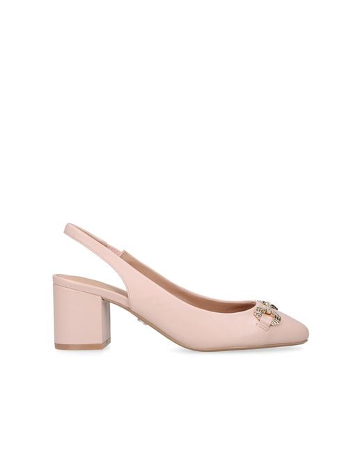 Carvela Kurt Geiger Pink Leather Poise 2 Heels
