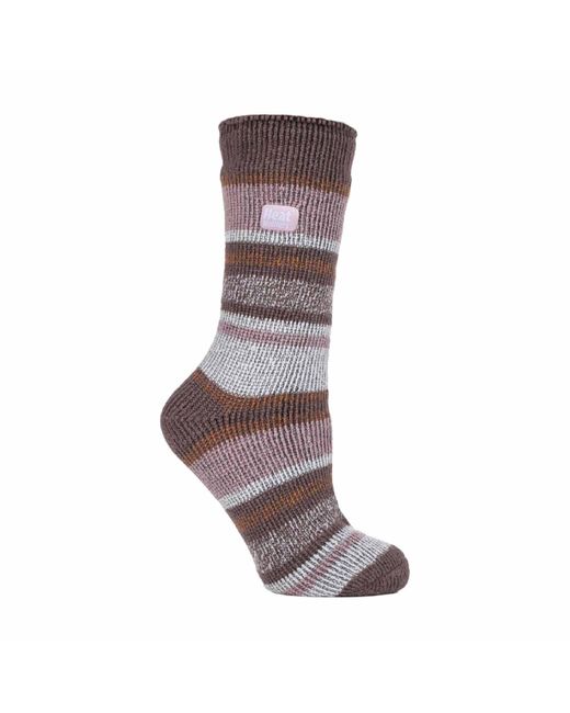 Heat Holders Brown Ladies 2.3 Tog Luxury Thick Thermal Socks For Winter