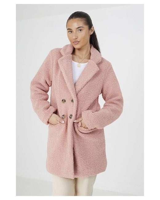 Sainsburys pink fur coat cheap