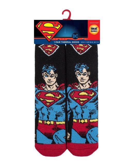 Heat Holders Red Superman Socks for men