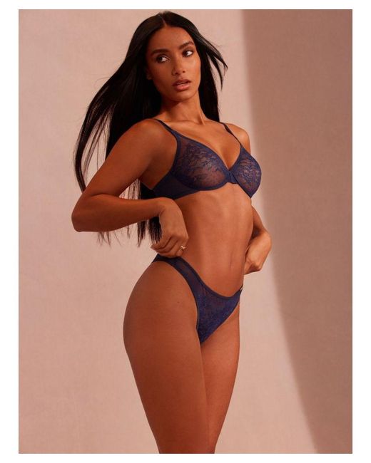 Gossard Blue Glossies Lace Thong