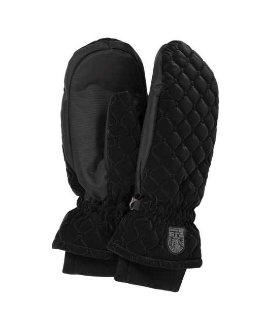 Parajumpers Black Puffer Mittens Gloves