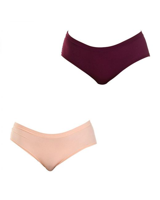 Dim Purple Pack-2 Panties Body Mouv Elastic Fabric D06W6