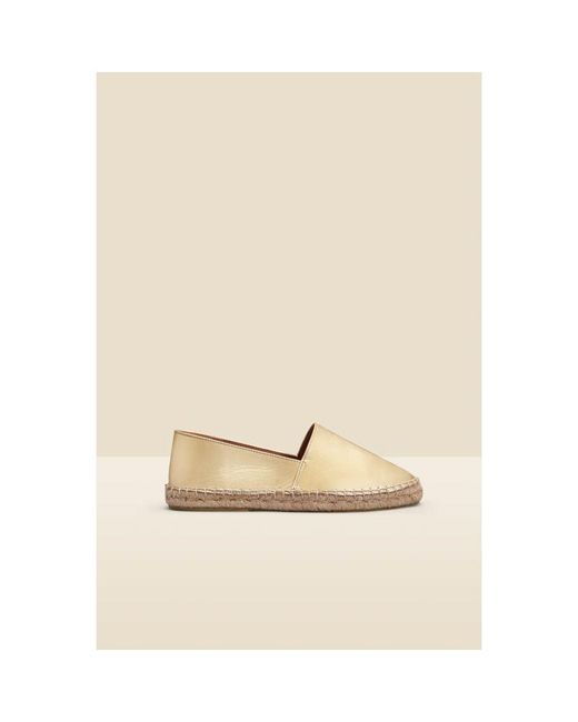 Sosandar Natural Chiara Flat Closed Toe Leather Espadrille