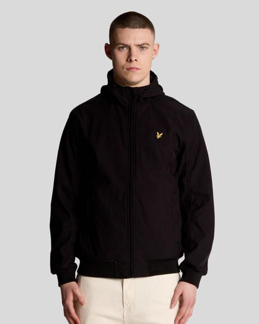 Lyle & Scott Black Mesh Lined Softshell Jacket for men