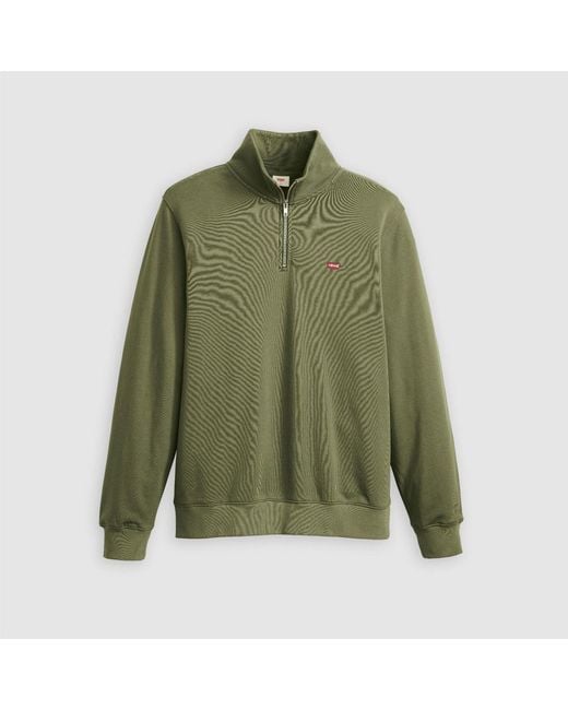 Levi's Green Levi's Original Hm Quarter Zip Moss for men