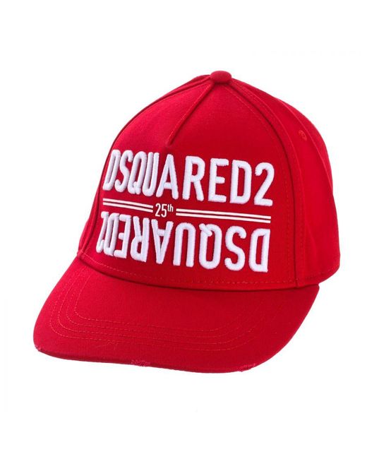 DSquared² Red Cap With Adjustable Strap Bmc0340-05C00001 for men