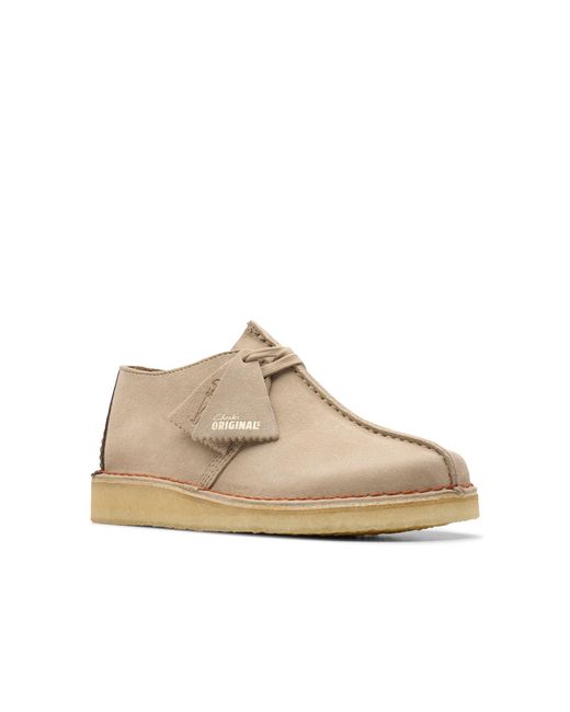 Clarks Natural Desert Trek Suede Sand Shoes for men