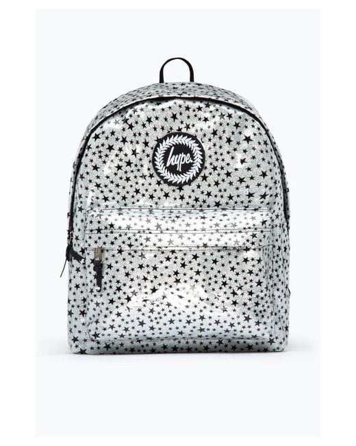 Hype Gray Glitter Star Backpack
