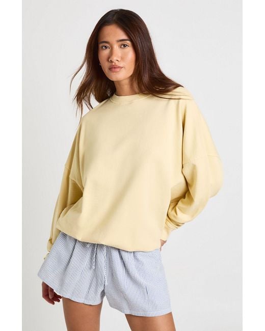 Boohoo Blue Stripe Seersucker Elasticated Waist Shorts