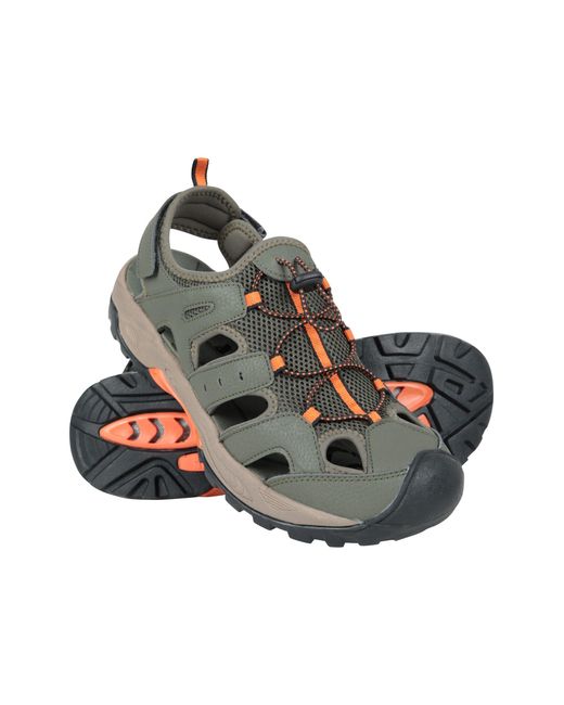 Mountain Warehouse Green 'Rift Drainage' Shandal With Rubber Toe Bumpers Mesh Upper Summer Sandals for men