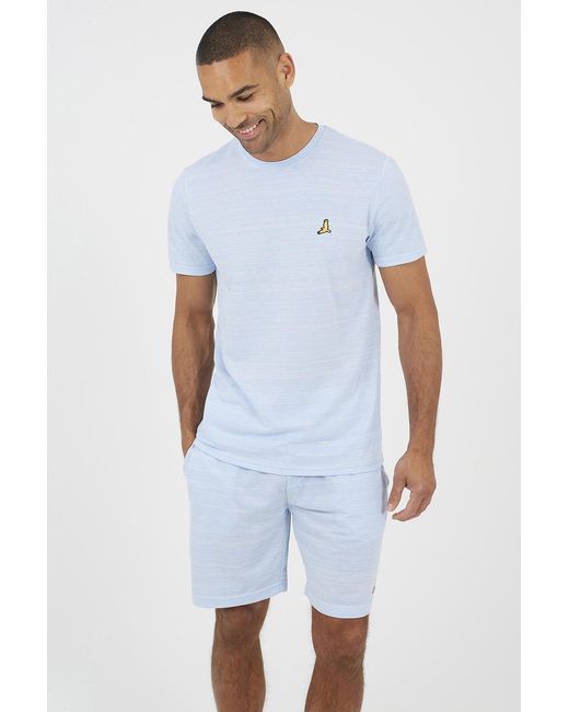 Brave Soul Blue Crew Neck T-Shirt for men