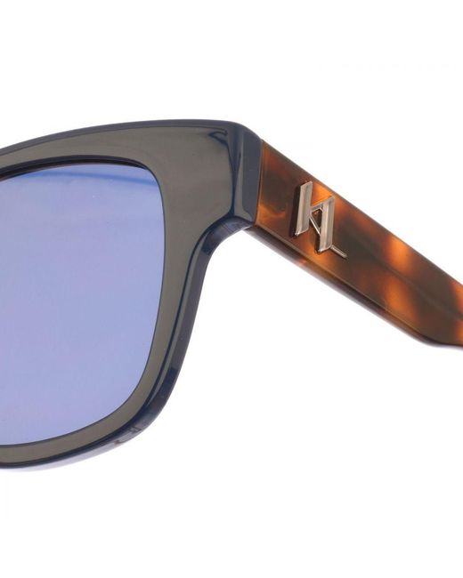 Karl Lagerfeld Kl6088s Ovale Acetaat Zonnebril Voor in het Blue voor heren
