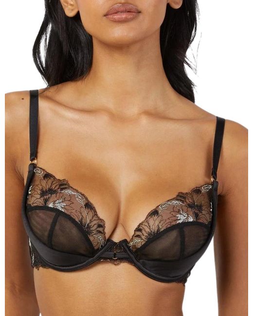 Playful Promises Black Wolf & Whistle Aria Plunge Bra