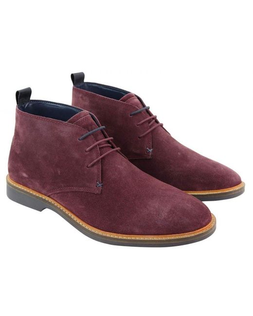 Mens burgundy 2024 chukka boots