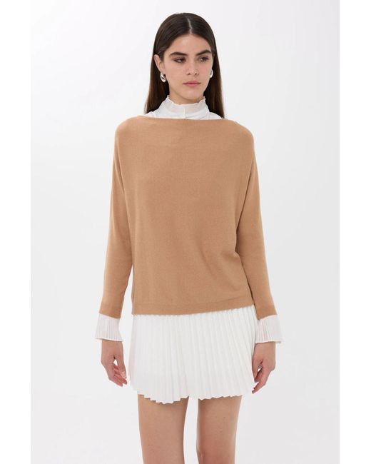 Hiccup White Cozy Knitted Sweater