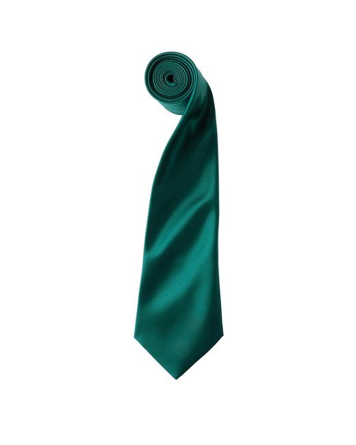PREMIER Green Adult Colours Satin Tie (Bottle)