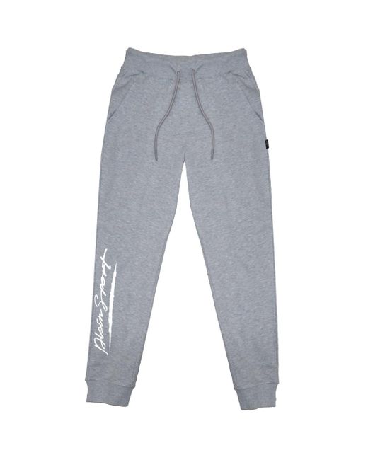 Philipp Plein Blue Signature Logo Sweatpants Cotton for men