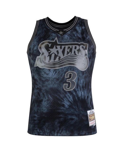 Mitchell & Ness Blue Nba Philadelphia 76Ers 3 Iverson Swingman Jersey for men