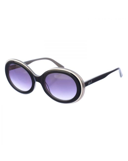Karl Lagerfeld Blue Acetate Sunglasses With Oval Shape Kl6058S