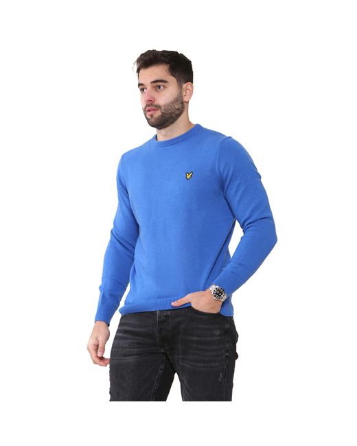 Lyle & Scott Blue And Crew Neck Jumper for men