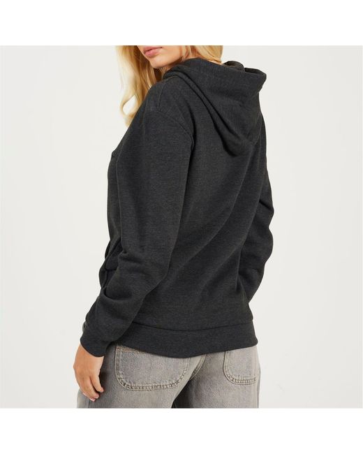 Brave Soul Black Hooded Neck Long Sleeve Drop Shoulder Sweatshirt