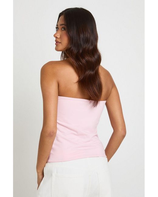 Boohoo Pink Bandeau Top