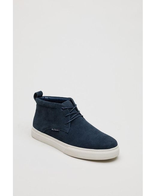 Ben Sherman Blue Parkway Suede Boots for men