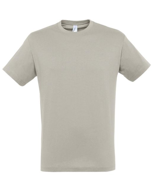 Sol's Gray Regent Short Sleeve T-Shirt (Light) for men