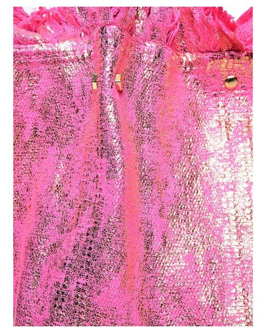 Carla Ferreri Fuchsia Rundleer Tas in het Pink