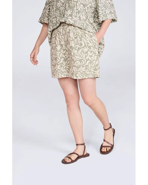 Mountain Warehouse Natural 'Nova' Linen Shorts Regular Fit Breathable Summer Bottoms Lyocell