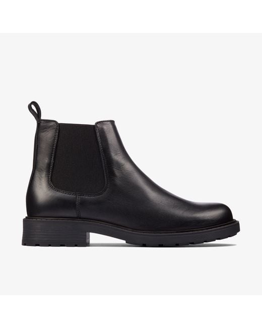 Clarks Black Orinoco2 Lane Leather Boots