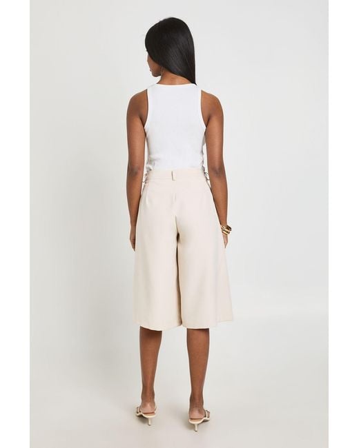 Boohoo Natural Tailored Bermuda Shorts